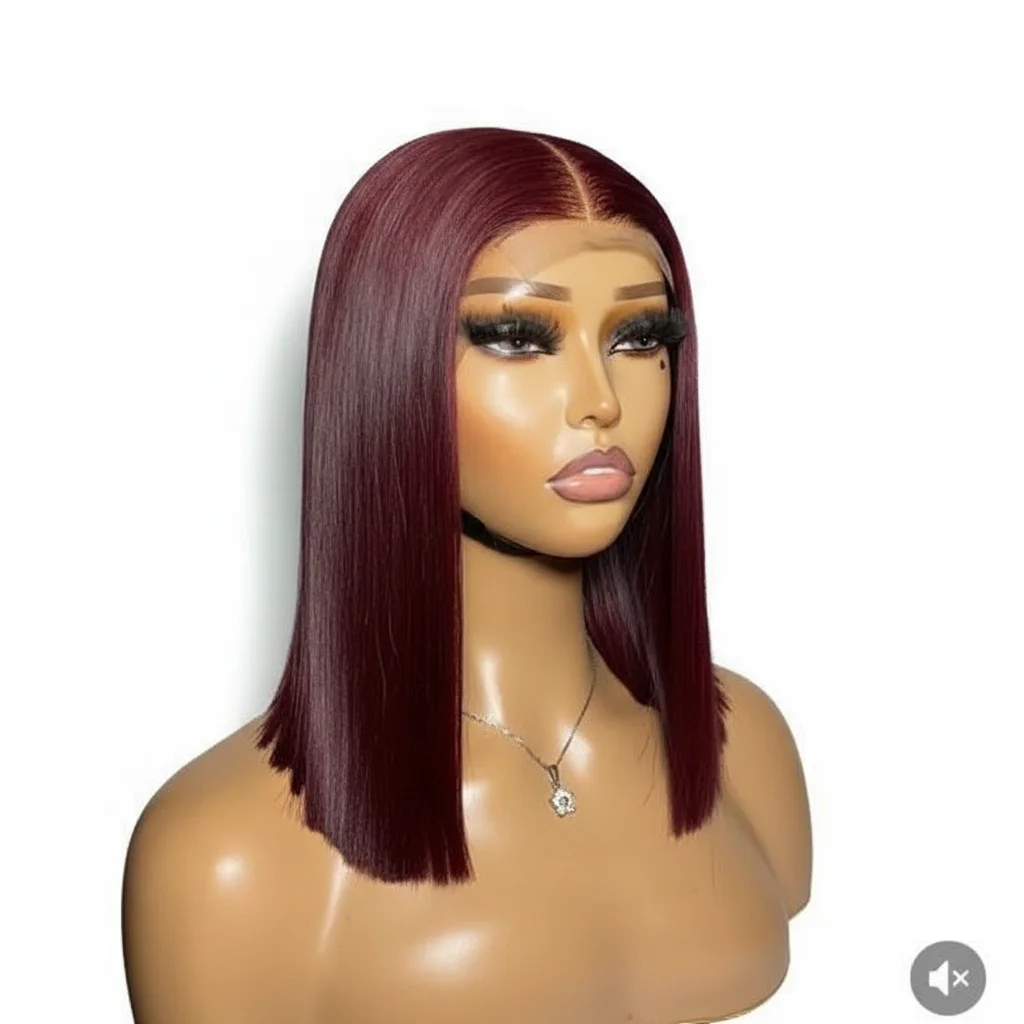 Burgundy SDD Short Bone Straight