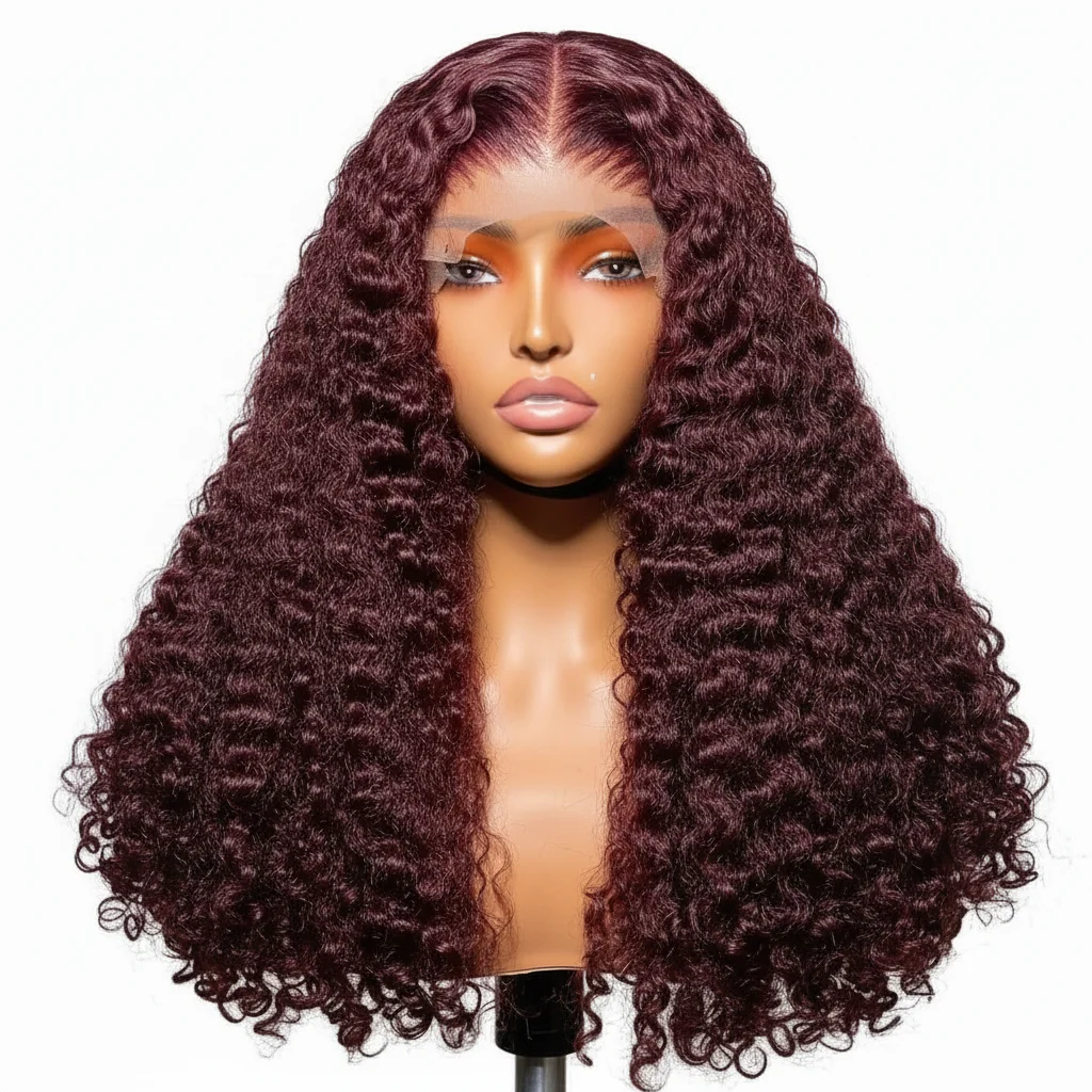Burgundy Pixie Curls Wig